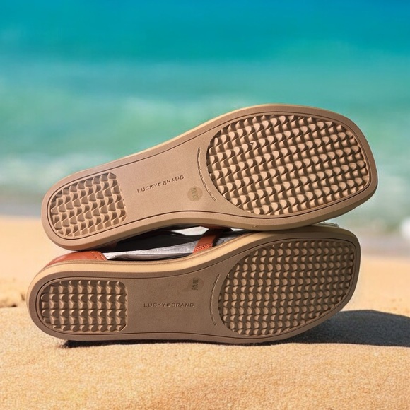 NEW MSRP $89 Lucky Brand Nayda Caged Sandals Women's in Cognac -  Size 11 - Picture 10 of 10